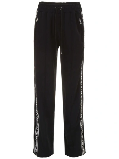 Shop Dolce & Gabbana Joggers With Logo Band In Nero
