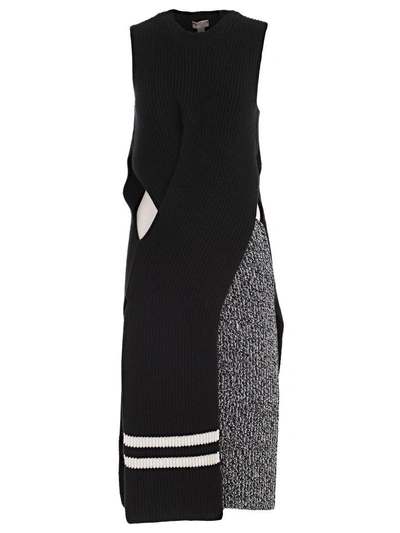 Shop Mrz Paneled Knit Dress In Black