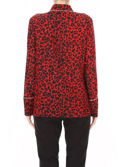 Shop N°21 Leopard Printed Shirt In Black Red