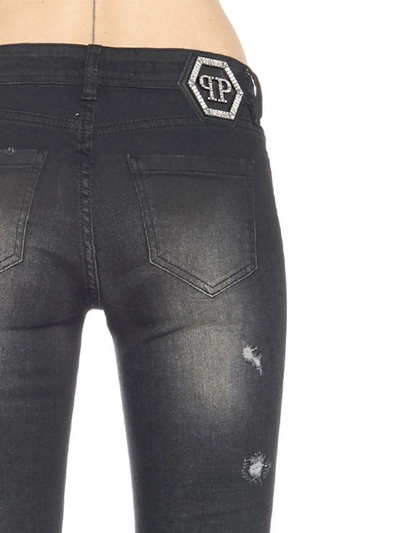 Shop Philipp Plein 'gentle Dragon' Jeans In Black