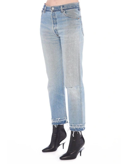 Shop Re/done Stone Pipe Jeans In Blue