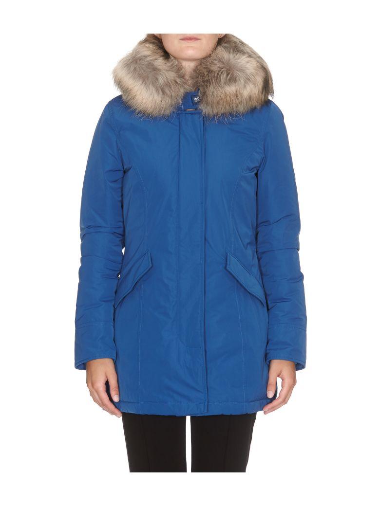 woolrich parka blue