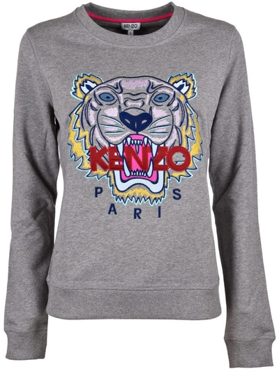 Shop Kenzo Tiger Sweatshirt In Tourterelle