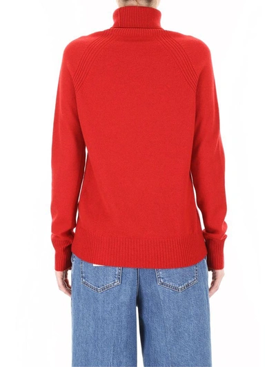 Shop Bottega Veneta Pullover With Ribbed Details In China Red