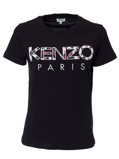 Shop Kenzo Logo T-shirt In Noir
