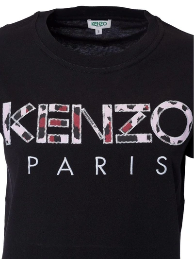 Shop Kenzo Logo T-shirt In Noir