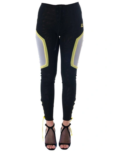 Shop Fenty X Puma Black Sporty Pants With Mesh Details