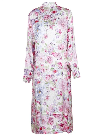 Shop Saks Potts Floral Dress In Bianco/rosa
