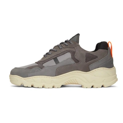 Shop Filling Pieces Grey Low Curve Iceman Trimix Sneakers In 1874 Dk Gry