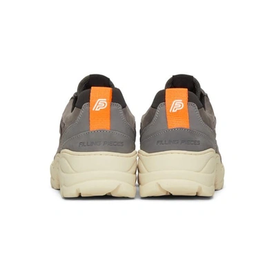 Shop Filling Pieces Grey Low Curve Iceman Trimix Sneakers In 1874 Dk Gry
