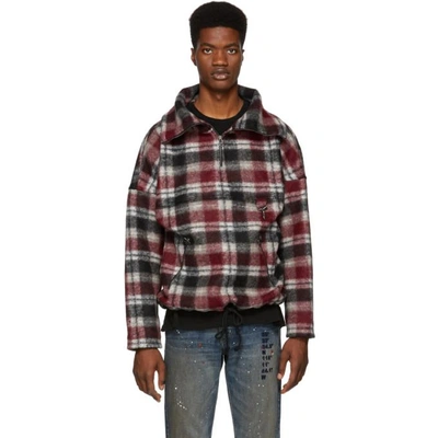 Shop Reese Cooper Red Plaid Wool Anorak Jacket