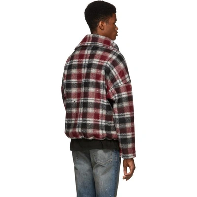 Shop Reese Cooper Red Plaid Wool Anorak Jacket