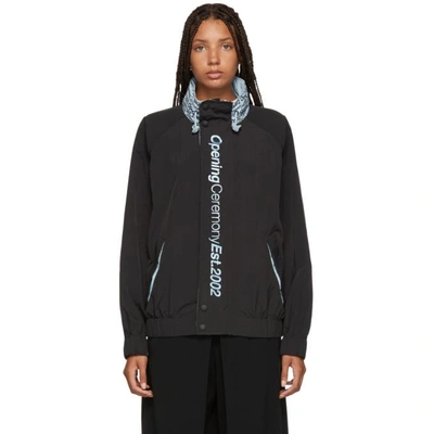 Shop Opening Ceremony Black Crinkle Nylon Wind Jacket In 0001 Black