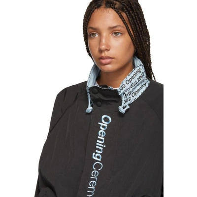 Shop Opening Ceremony Black Crinkle Nylon Wind Jacket In 0001 Black