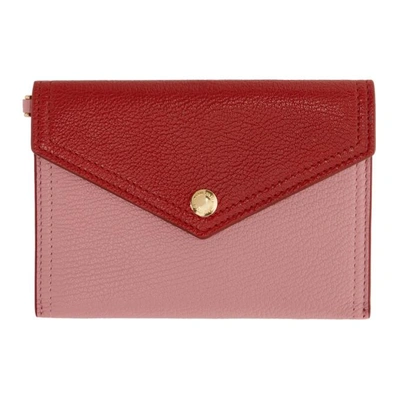 Shop Miu Miu Pink And Red Envelope Pouch In F0lz9 Pired