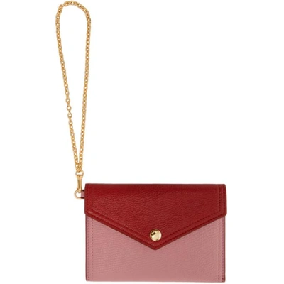 Shop Miu Miu Pink And Red Envelope Pouch In F0lz9 Pired