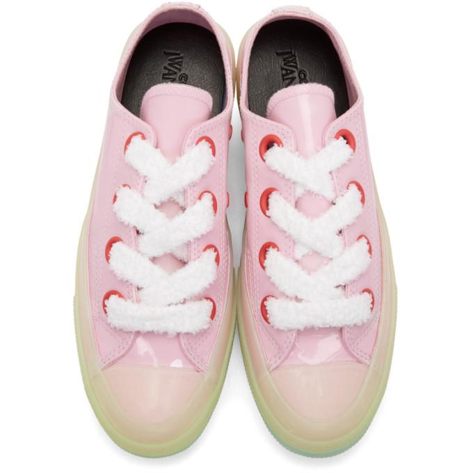 pink patent converse