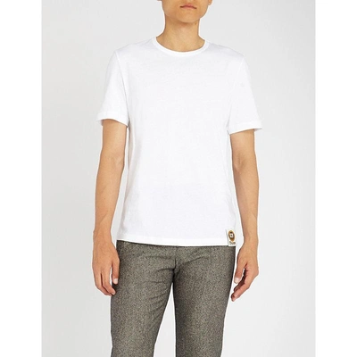 Shop Tiger Of Sweden Crewneck Cotton-jersey T-shirt In Pure White