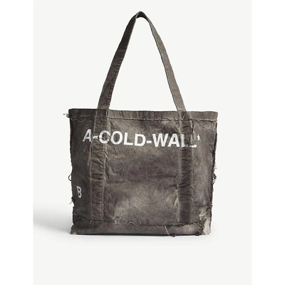 Shop A-cold-wall* Grey Cotton Tote Bag