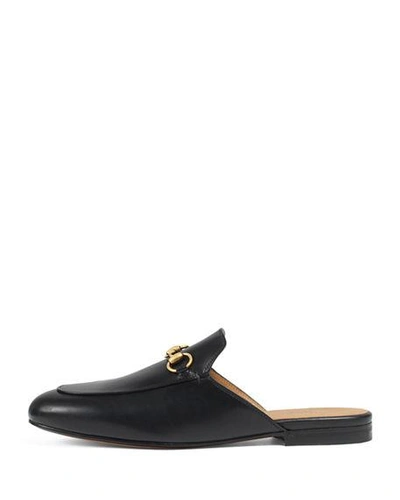 Gucci Princetown Horsebit-detailed Leather Slippers In Nero