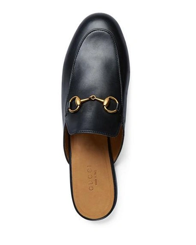 Gucci Princetown Horsebit-detailed Leather Slippers In Nero
