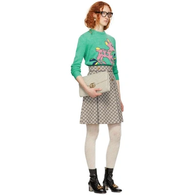 Shop Gucci Blue Bambi Wool Sweater In 4127 Turquo