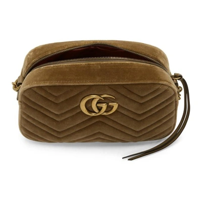 Shop Gucci Brown Gg Marmont 2.0 Camera Bag In 2807 Taupe