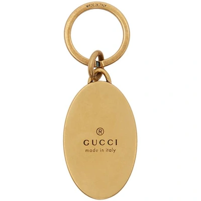 Shop Gucci Red And Gold Gg Keychain In 8993 Red