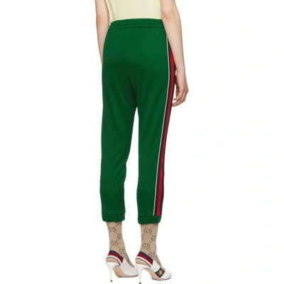 Shop Gucci Green Striped Lounge Pants In 3123 Green
