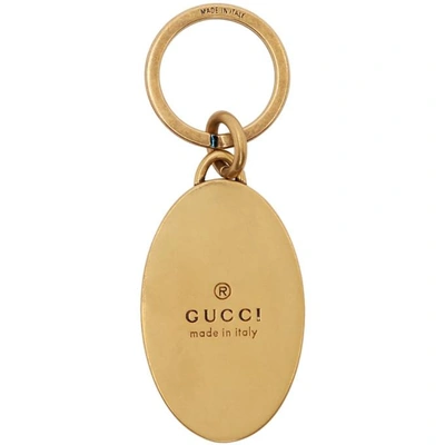 Shop Gucci Pink And Gold Gg Keychain In 8991 Pink