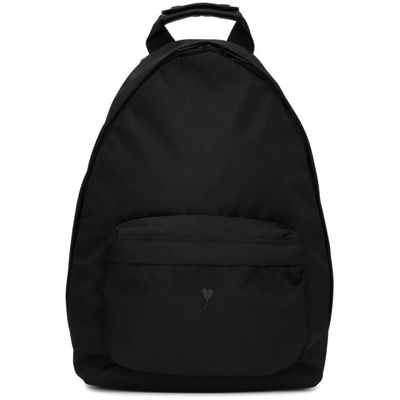 Shop Ami Alexandre Mattiussi Black Ami De Coeur Backpack In 001 Black