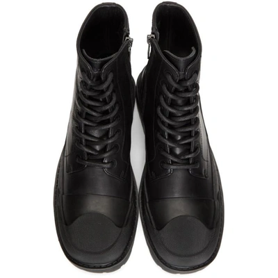 Shop Neil Barrett Black Tark High Military Boot In 01 Black