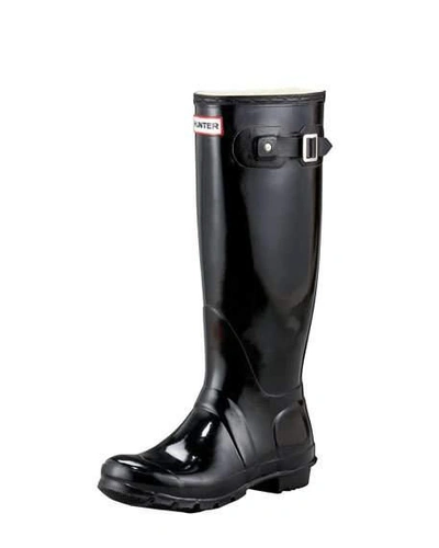 Shop Hunter Original Tall Gloss Rain Boot In Black