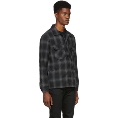 Shop Naked And Famous Denim Grey Flannel Lumberjack Shirt In Greyflannel
