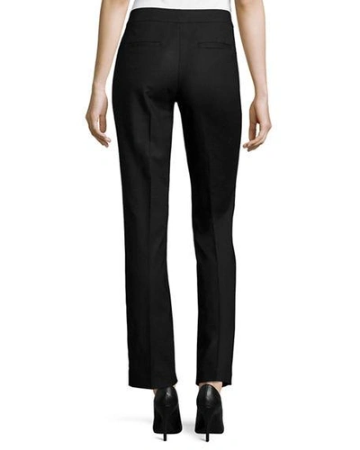 Shop Nic + Zoe Petite The Perfect Front-zip Ankle Pants Onyx In Black Onyx