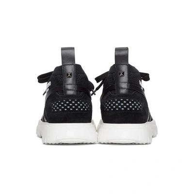 Shop Valentino Black  Garavani Sound High-top Sneakers In 0no Black