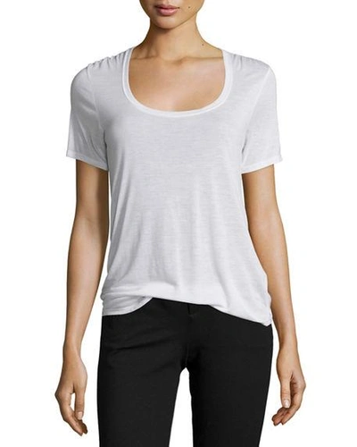 Shop Atm Anthony Thomas Melillo Short-sleeve Sweetheart Jersey Tee In White