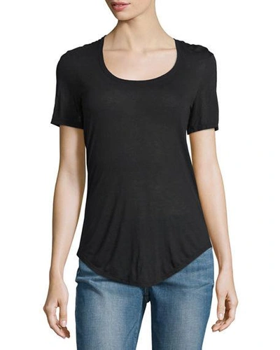 Shop Atm Anthony Thomas Melillo Short-sleeve Sweetheart Jersey Tee In Black