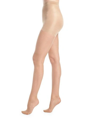 Shop Wolford Individual 10 Soft Control Top Tights In Sand
