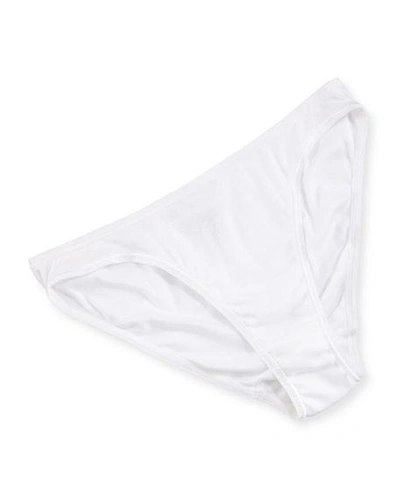 Shop Hanro Seamless High-cut Cotton Briefs In White