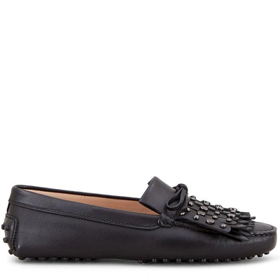 Shop Tod's Gommino Driving Shoes In Leather In Black