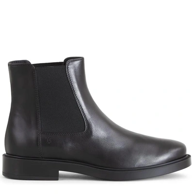 Shop Tod's Ankle Boots In Leather In Black