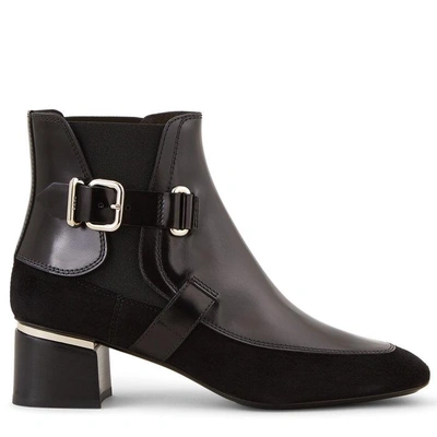 Shop Tod's Ankle Boots In Leather And Suede In Black