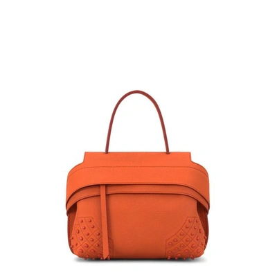 Shop Tod's Wave Bag Mini In Orange