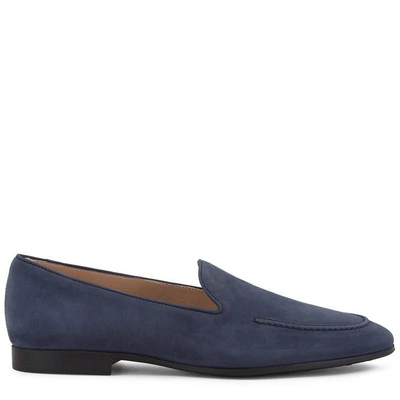 Shop Tod's Loafers In Nubuck In Blue