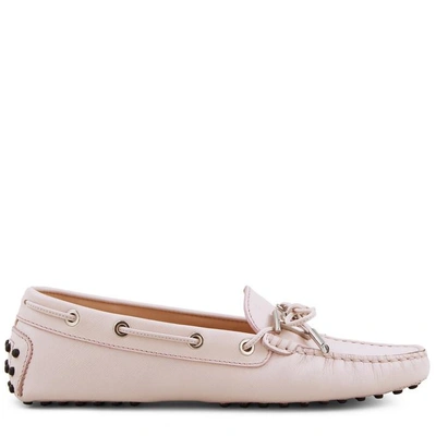 Shop Tod's Gommino Driving Shoes In Leather In Pink