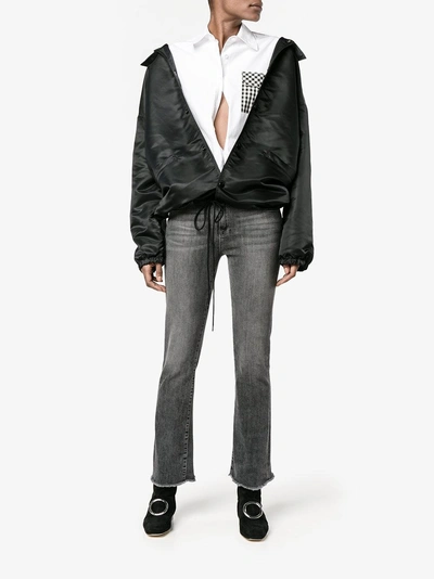 Shop Balenciaga Drawstring Hem Jacket In Black