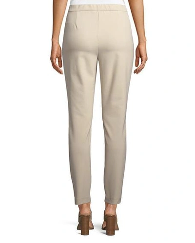 Shop Lafayette 148 Murray Acclaimed Stretch Cropped Pants In Sand