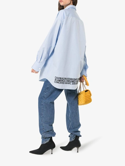 Shop Calvin Klein 205w39nyc Oversized Shirt In Blue