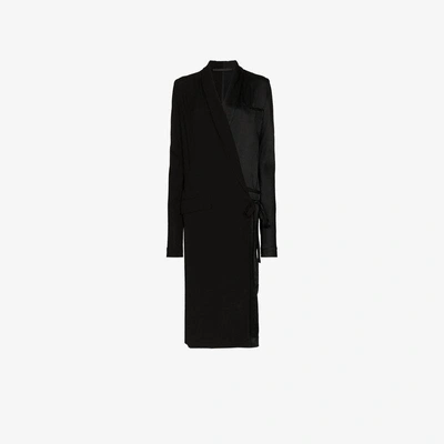 Shop Haider Ackermann Long Sleeve Maxi Coat In Black